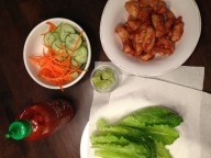 Sticky Chicken Lettuce Cups