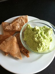 Gameday Munchies: Edamame Hummus and Homemade Pita Chips