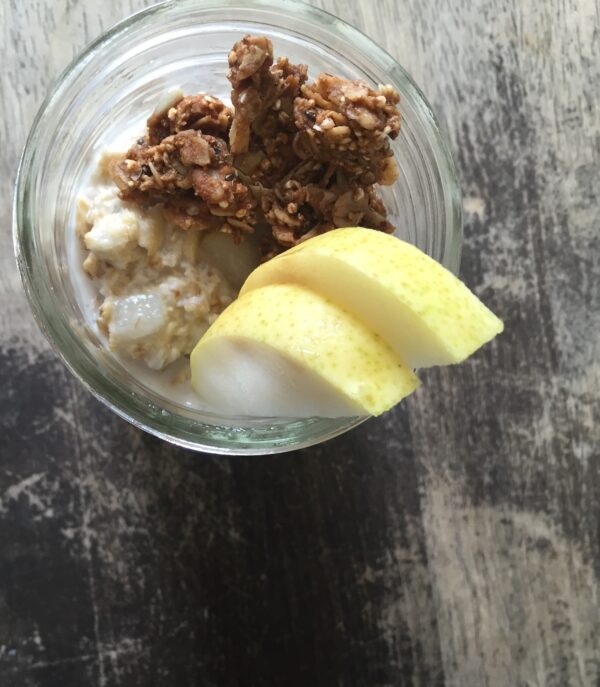 PearCoconut Overnight Oats Dana White Nutrition