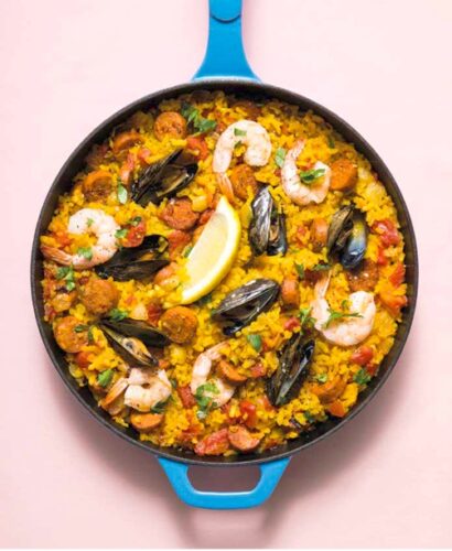 Cast Iron Paella Recipe by Tasty