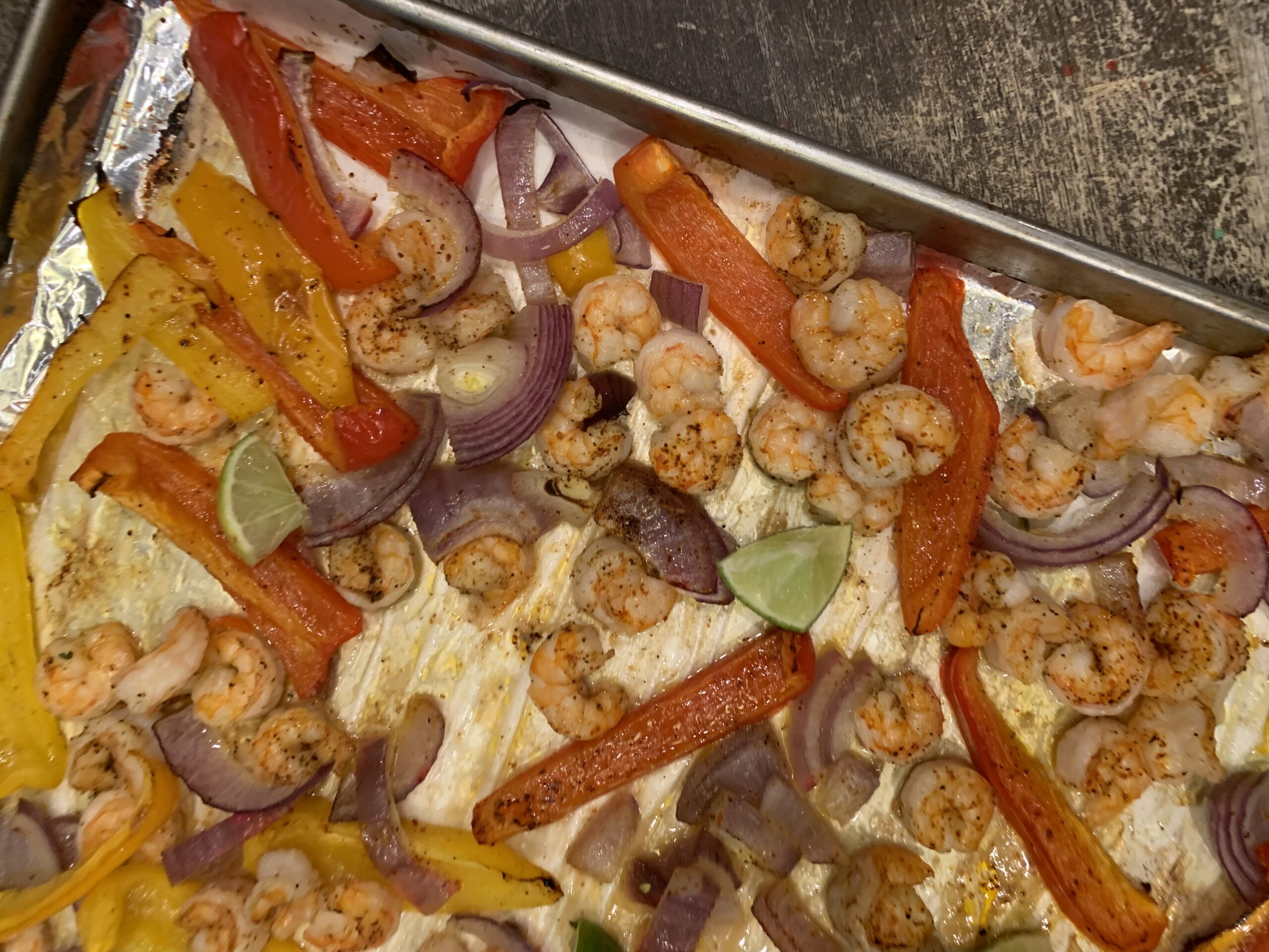 Sheet Pan Shrimp Fajitas | Dana White Nutrition