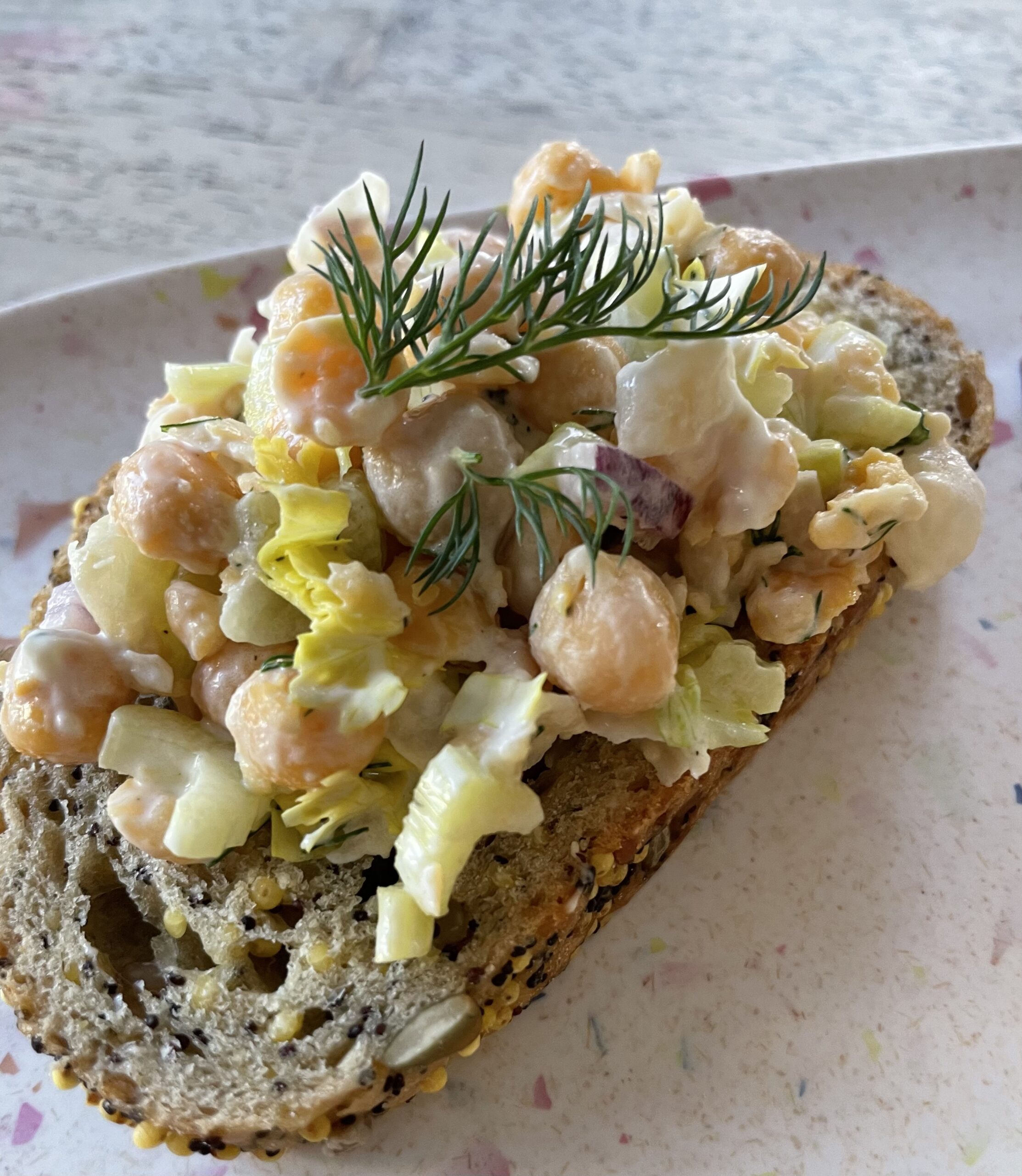 Chickpea Salad with Lemon + Dill | Dana White Nutrition